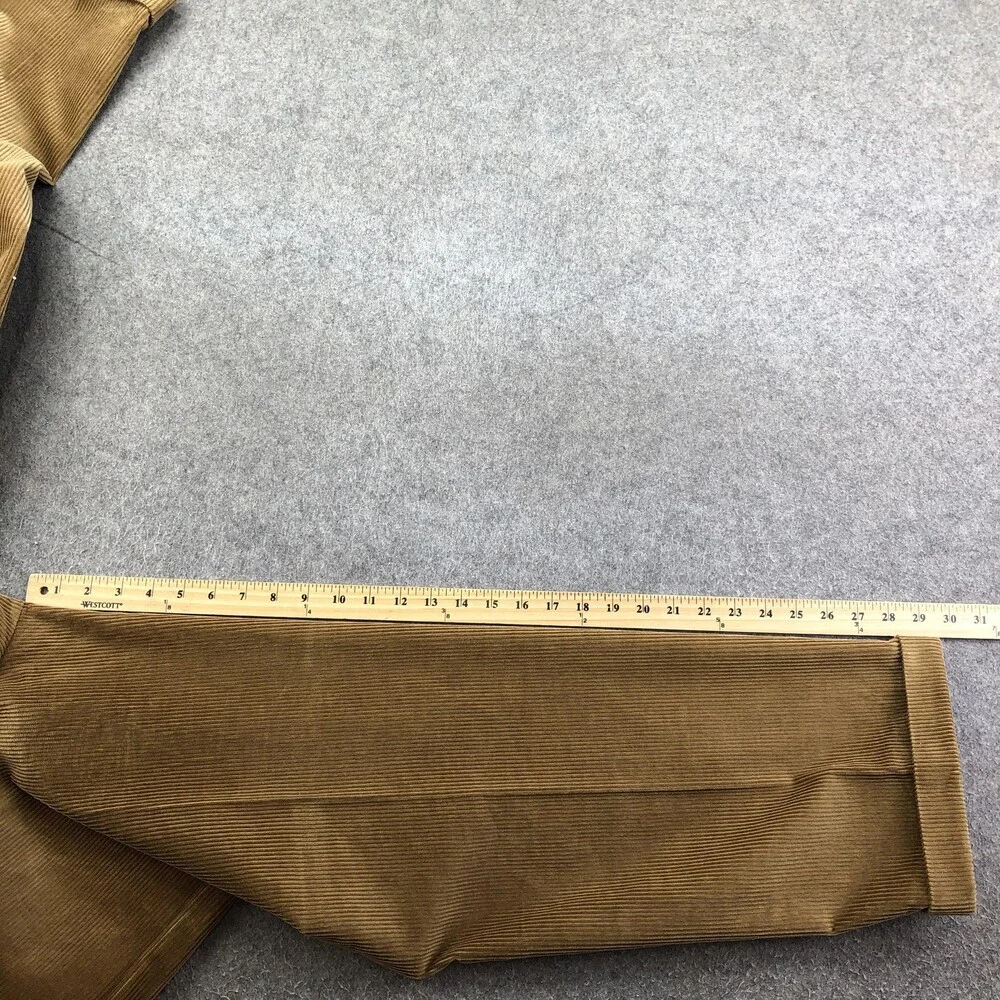Brooks Brothers Pants Mens 35x30 Brown Corduroy Dress Pleated Straight Leg 346